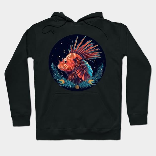 Lionfish in Ornament, Love Fishes Hoodie by dukito